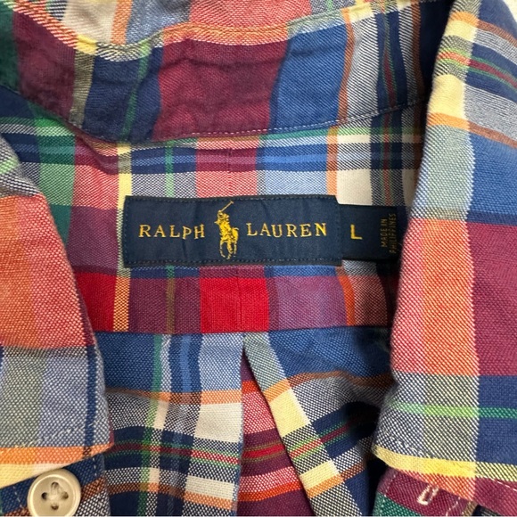 Ralph Lauren Vibrant Plaid Button-Down Shirt - Picture 3 of 6